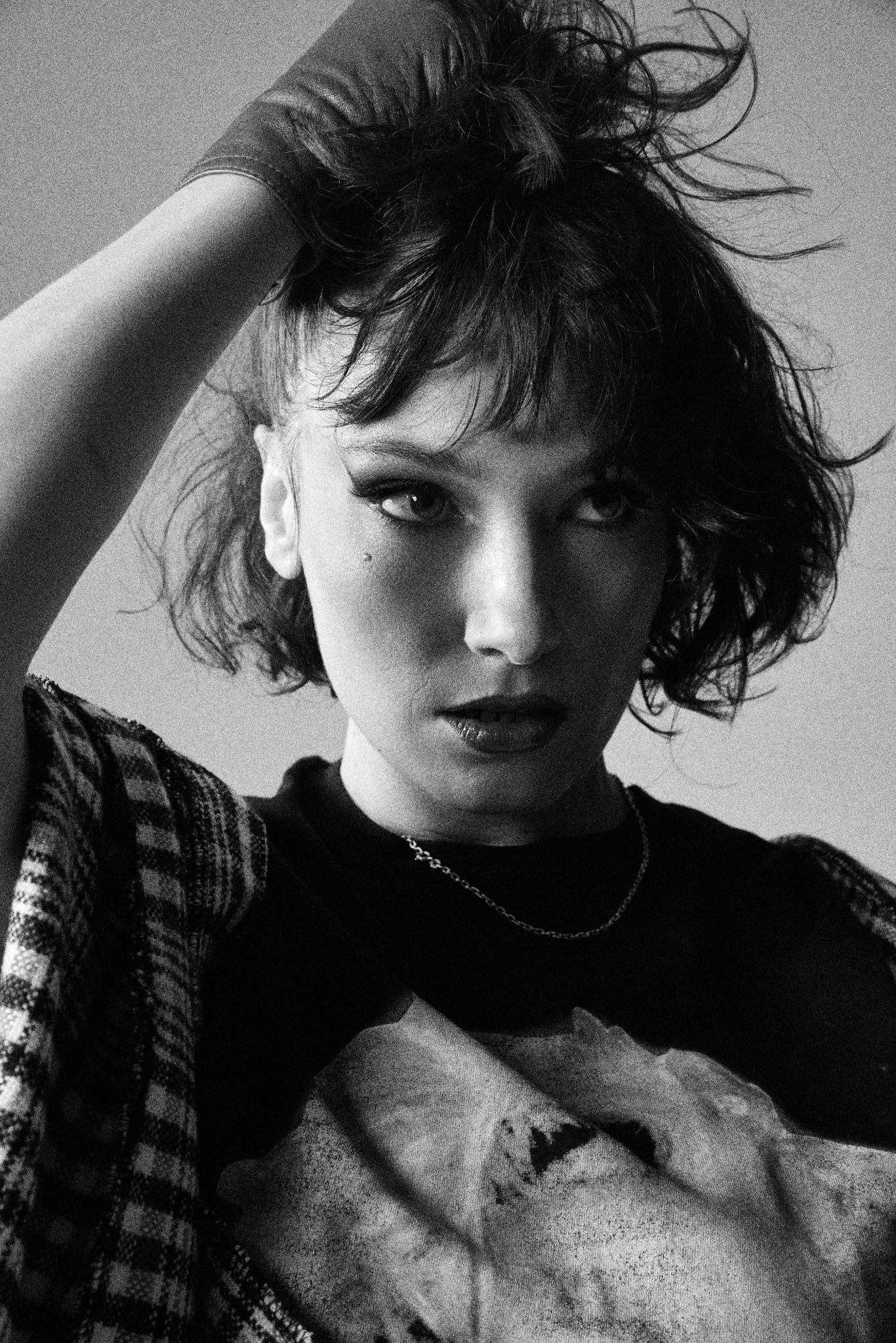 Retrato en blanco y negro de Dindi Jane